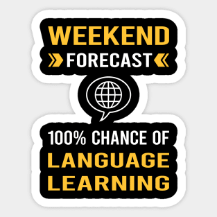 Weekend Forecast Language Learning Sticker